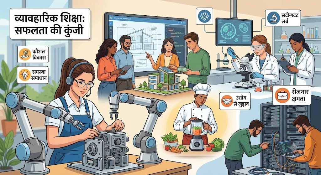Practical Education सीखता हुआ student